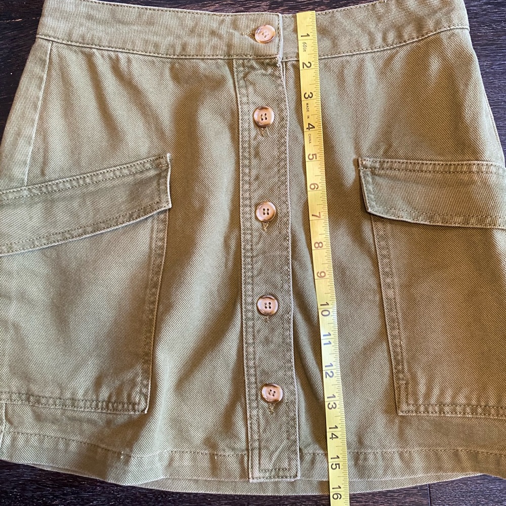 Urban Outfitters BDG Green Button Front Mini Skirt - Picture 7 of 9